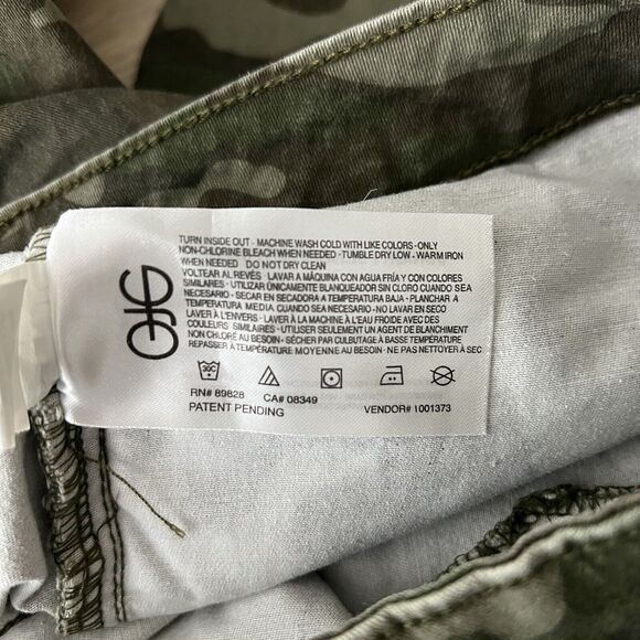 William‎ Rast Jeans Womens 4 27" Green Brown Camo Skinny Camouflage Destroyed - Picture 8 of 9